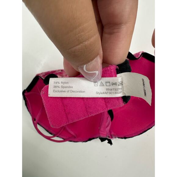 Apt. 9 Intimates Womens Bra Size 34B Pink Floral Black Padded Adjustable - Picture 5 of 10